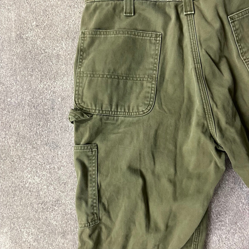 2010s Carhartt Workwear Faded Relaxed Green Vintage Pants 36x30