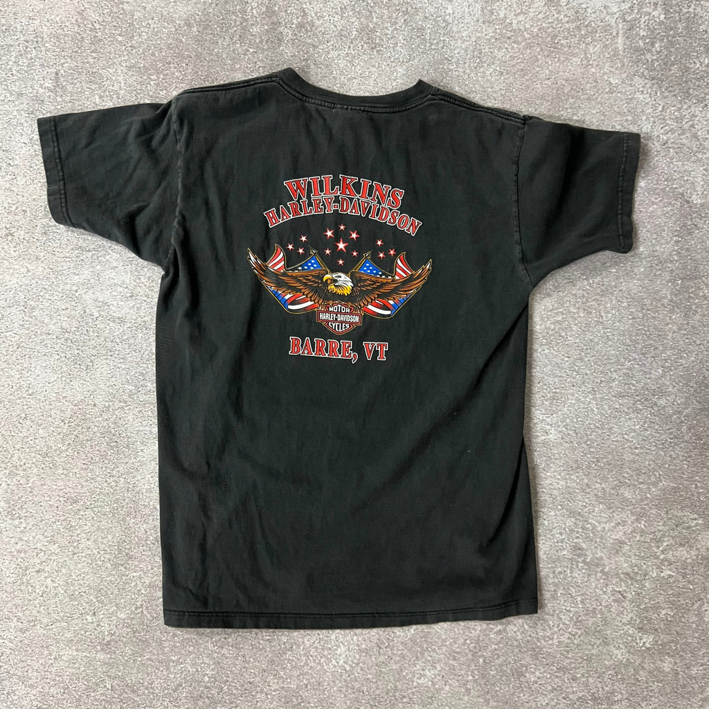 2010s Harley Davidson Barre, Vermont Worn In Tee L