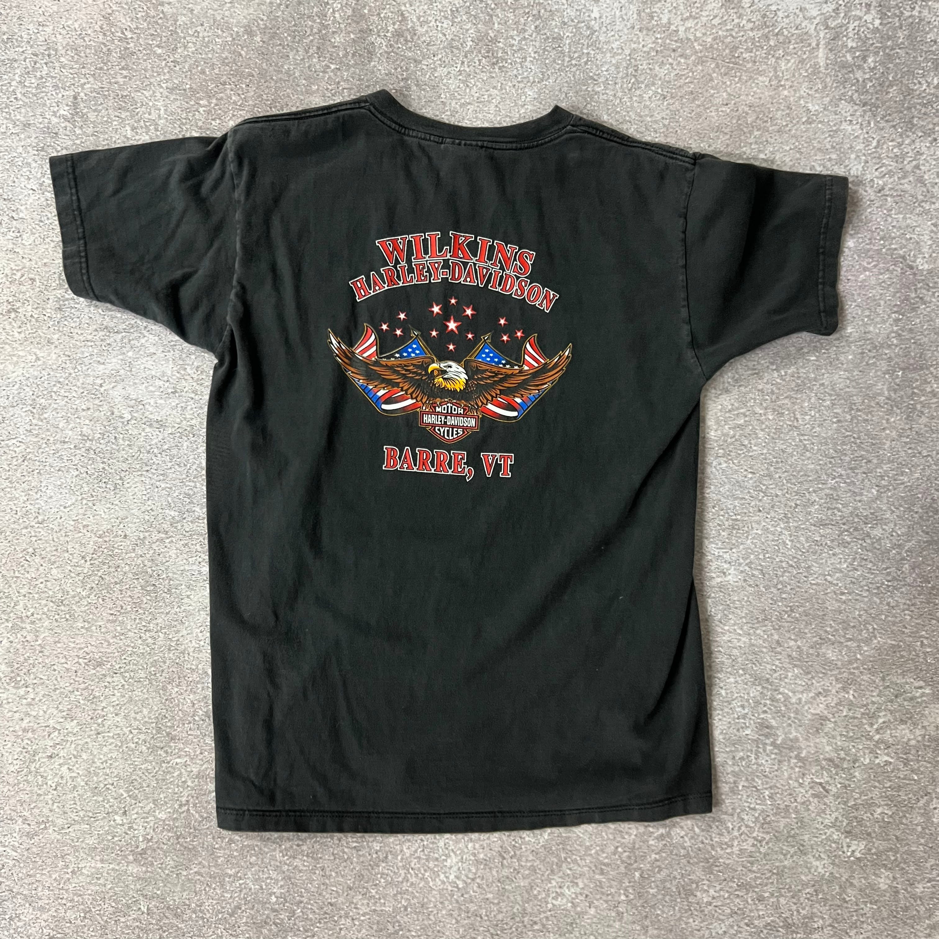 2010s Harley Davidson Barre, Vermont Worn In Tee L