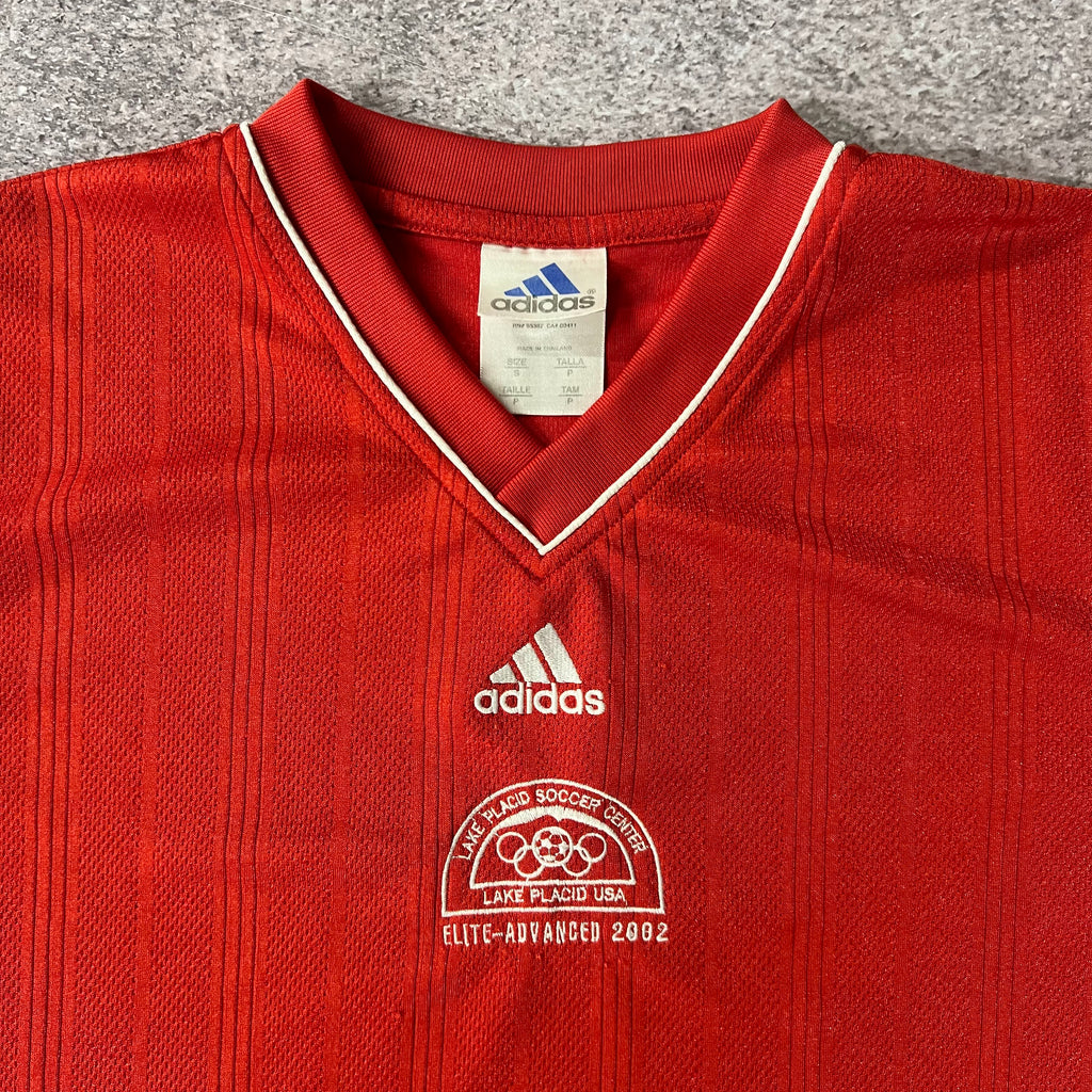 Y2K Soccer Adidas Red Worn In Jersey S