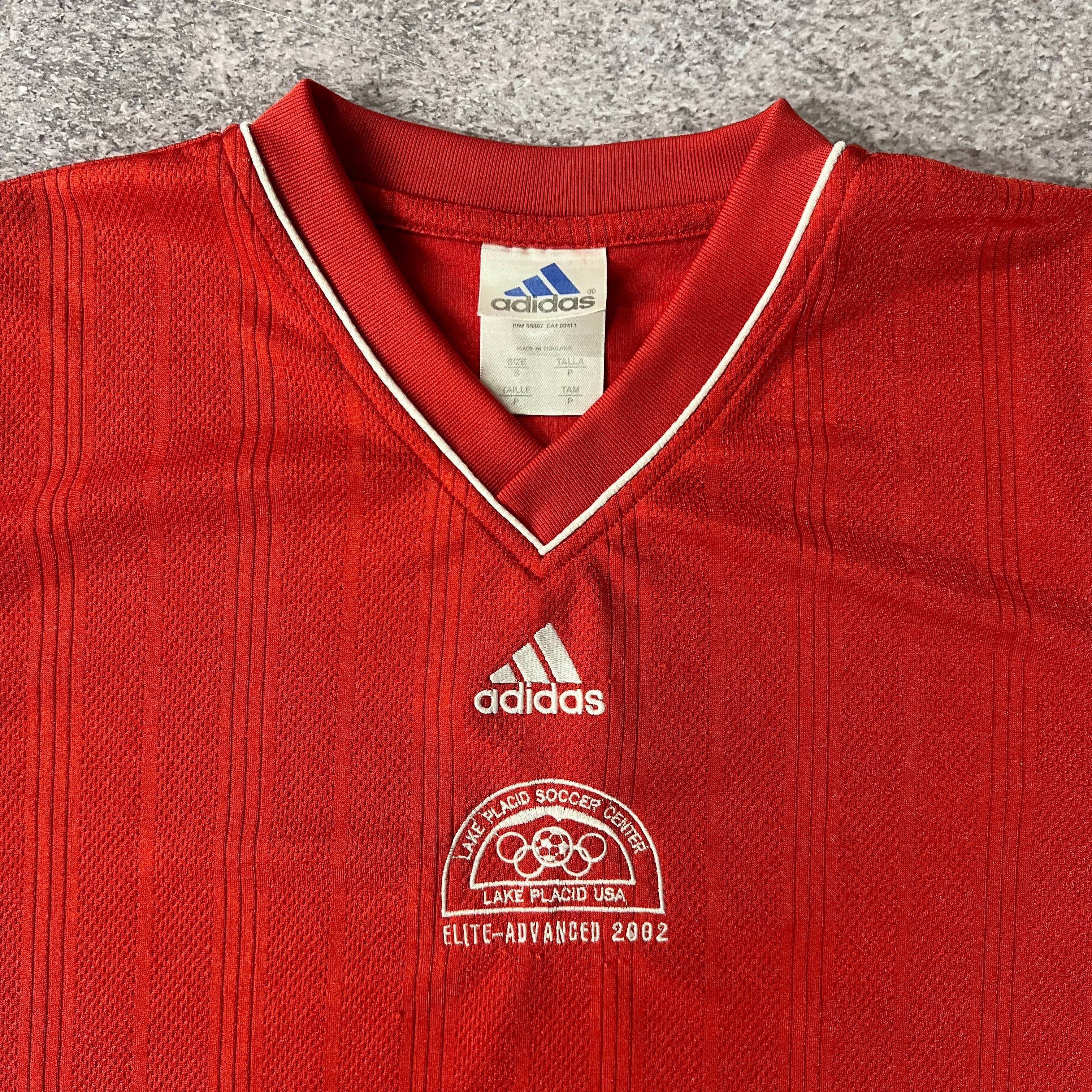 Y2K Soccer Adidas Red Worn In Jersey S