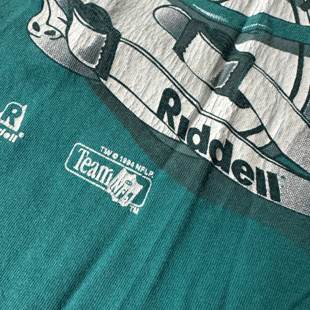 90s Miami Dolphins Riddell Cracked Print Tee L