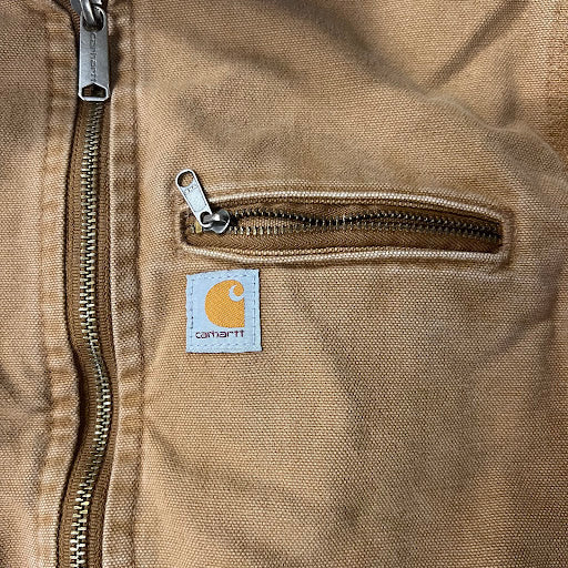2010s Carhartt Sherpa Lined Workwear Outdoor Tan Jacket S