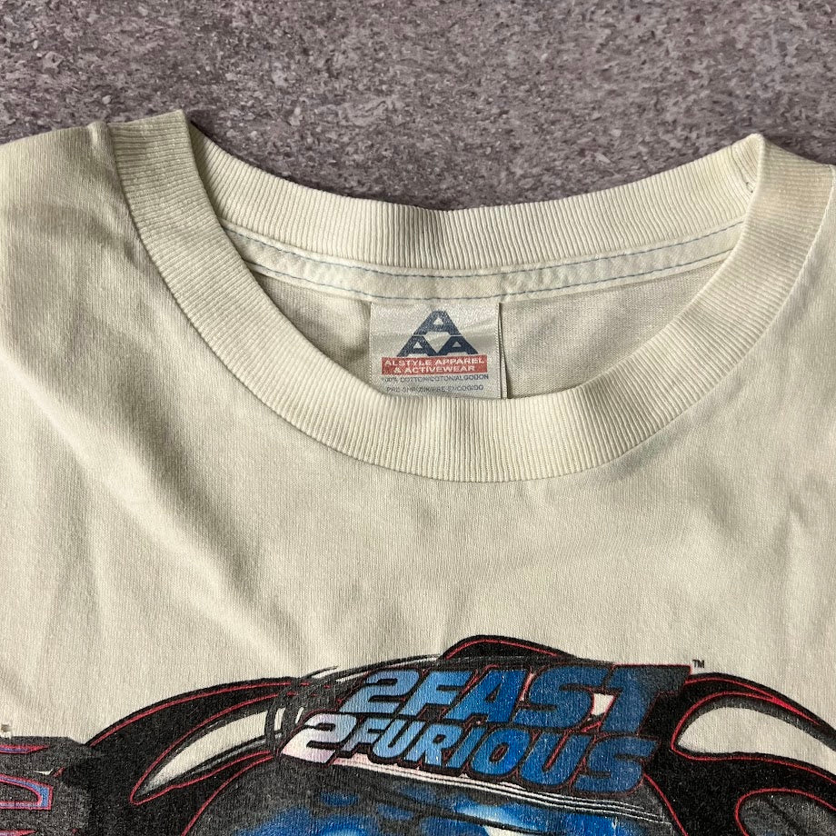 Y2K 2Fast 2Furious Alstyle Big Logo Faded Vintage Graphic Tee XL