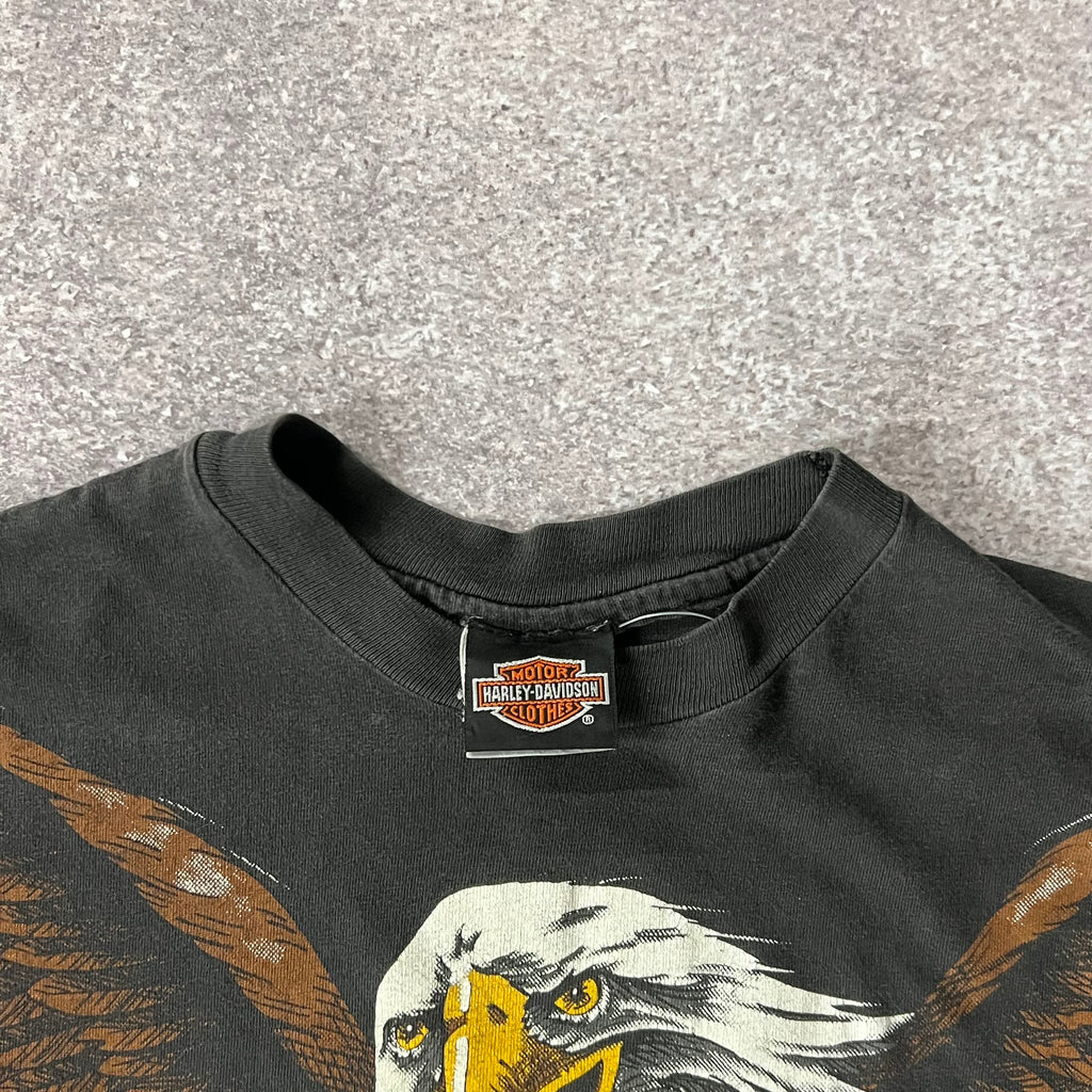 90s Harley Davidson St, Louis, MO Gray Worn In Tee L