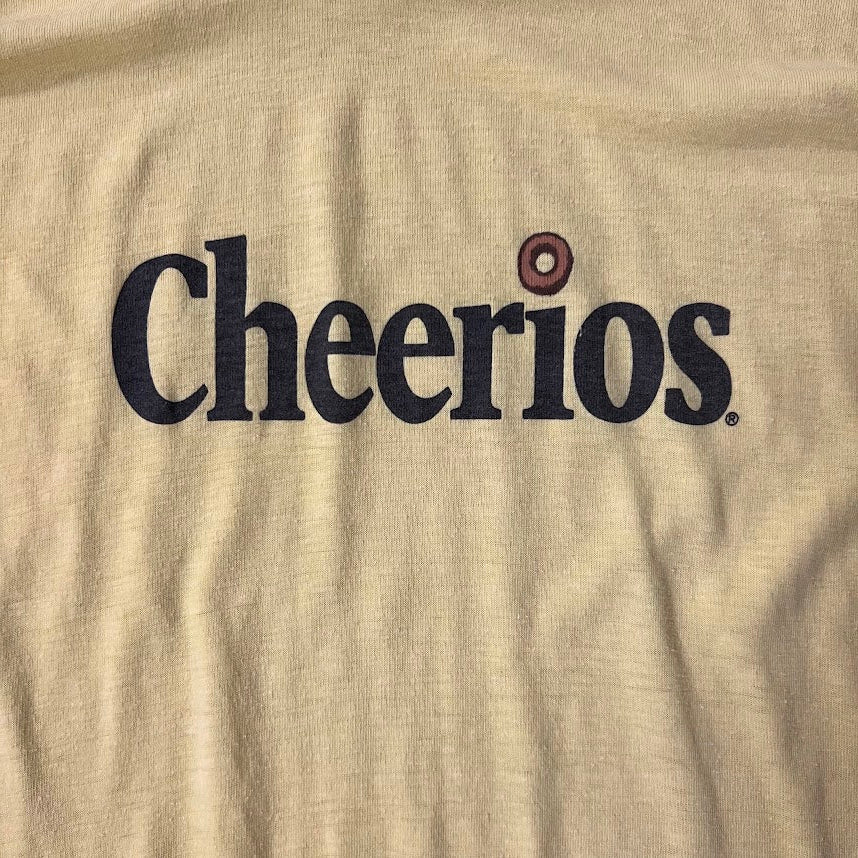 80s Cheerios Cereal T-Shirt Yellow Center Star XL Single Stitch Promo Tee