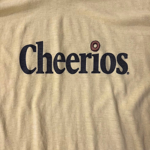 80s Cheerios Cereal T-Shirt Yellow Center Star XL Single Stitch Promo Tee