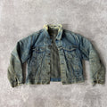 80s Levi's Medium Wash/Denim Trucker Jacket Blue Distressed L