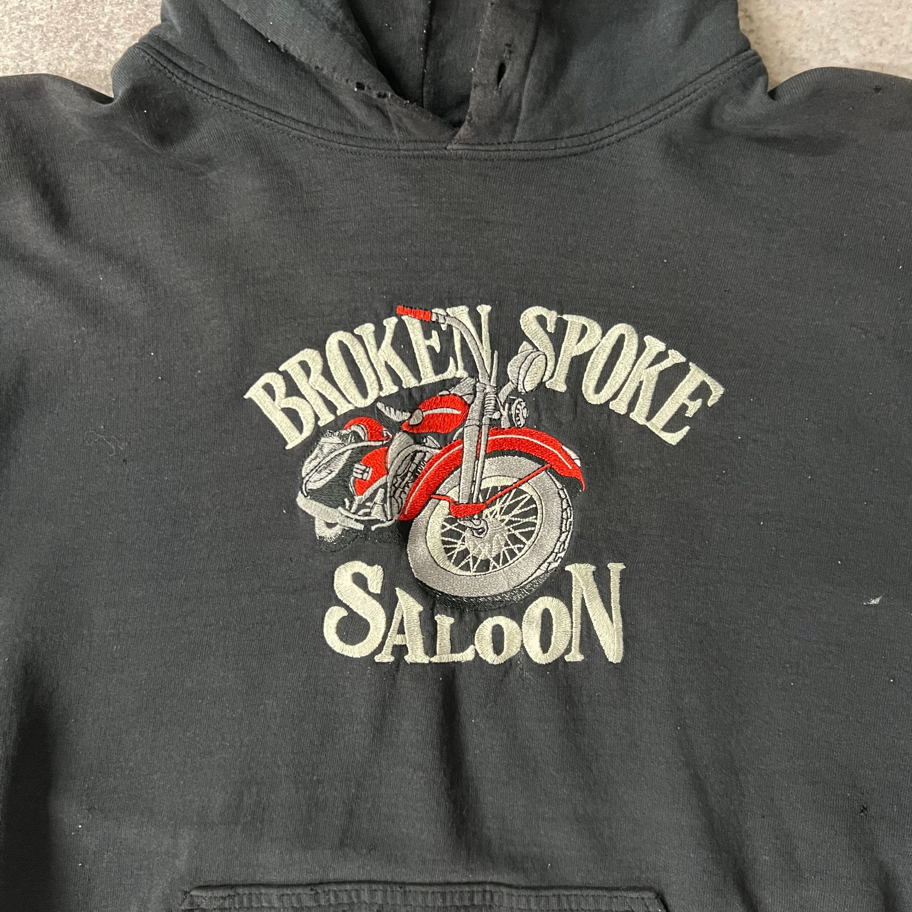 2010s Gildan Distressed Hoodie M