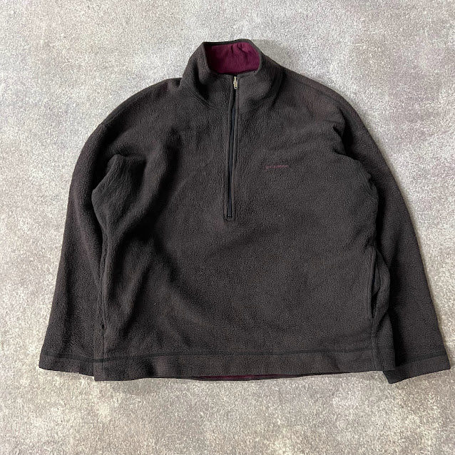 Vintage Patagonia Capilene Fleece 1/4 Zip Pullover Jacket Black Mens L USA