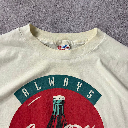 90s Coca Cola Big Logo Single Stitch Made in USA Vintage Graphic Tee XL