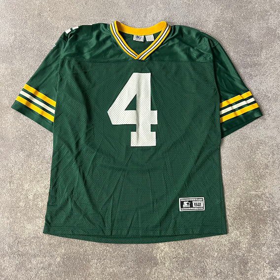 Y2K Brett Favre Green Bay Packers NFL Starter Cracked Print Jersey XL