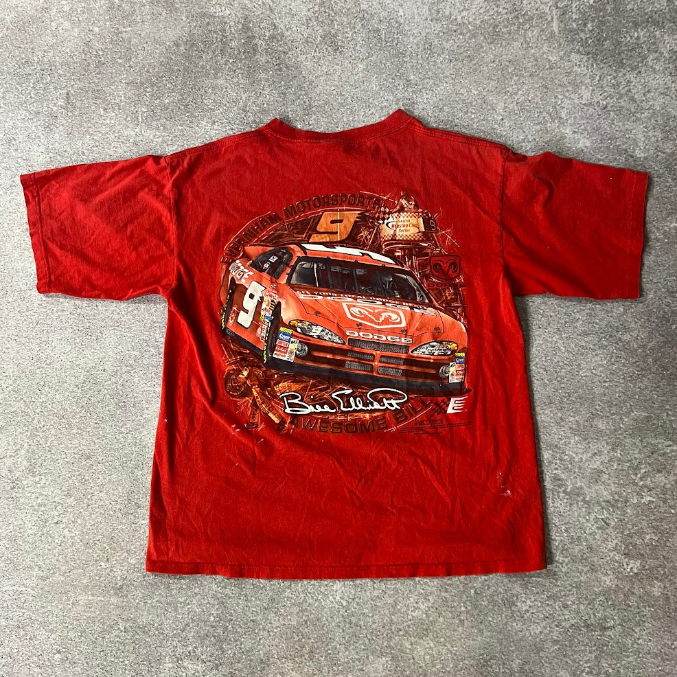 Y2K Bill Elliot NASCAR Chase Authentics Distressed Tee L