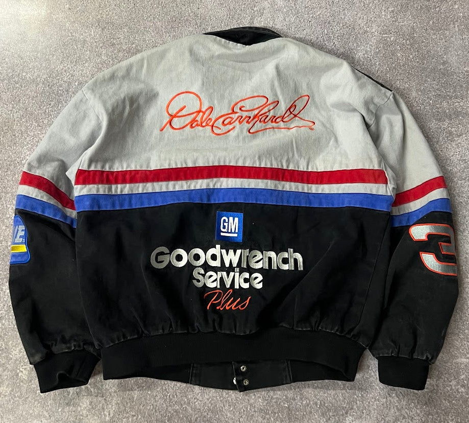 90s Dale Earnhardt NASCAR Chase Authentics Embroidered Puffer Jacket L