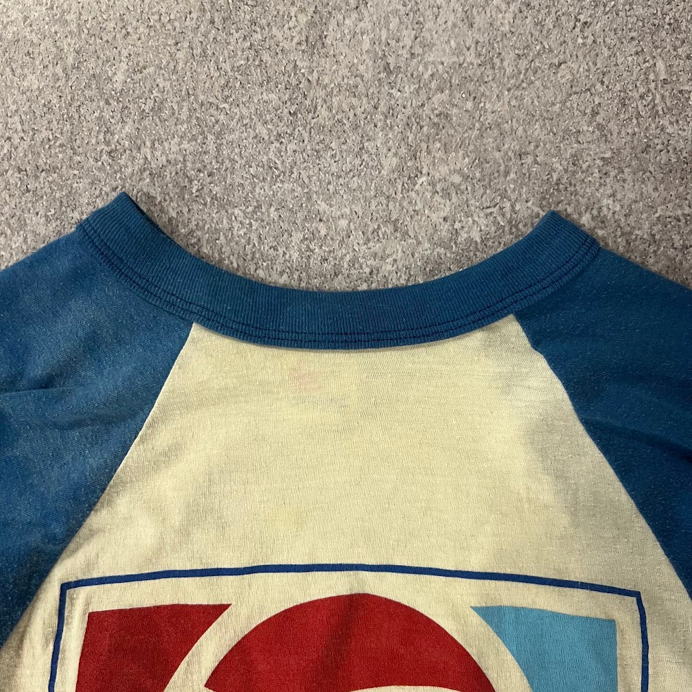 70s Signal Sports Faded Logo Graphic Vintage Long Sleeve Shirt M