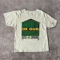 90s Seattle SuperSonics Logo 7 Cracked Print Tee XL
