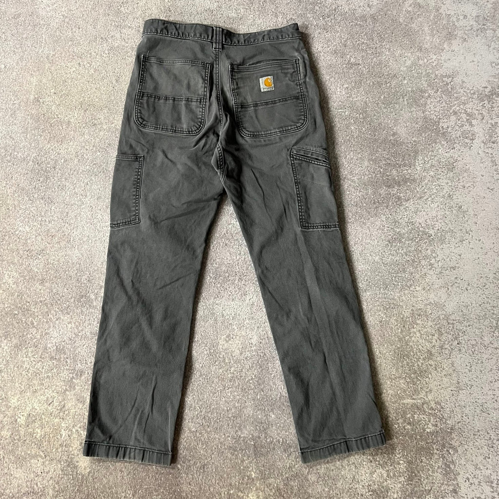 Modern Carhartt Workwear Faded Relaxed Gray Streetwear Pants 31x32