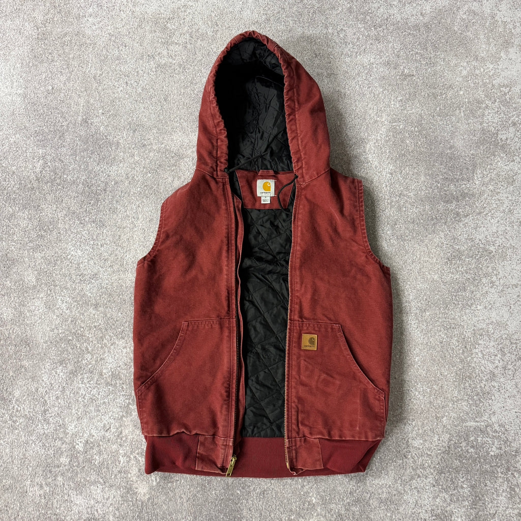 Y2K Carhartt Crimson Red Heavyweight Vest S