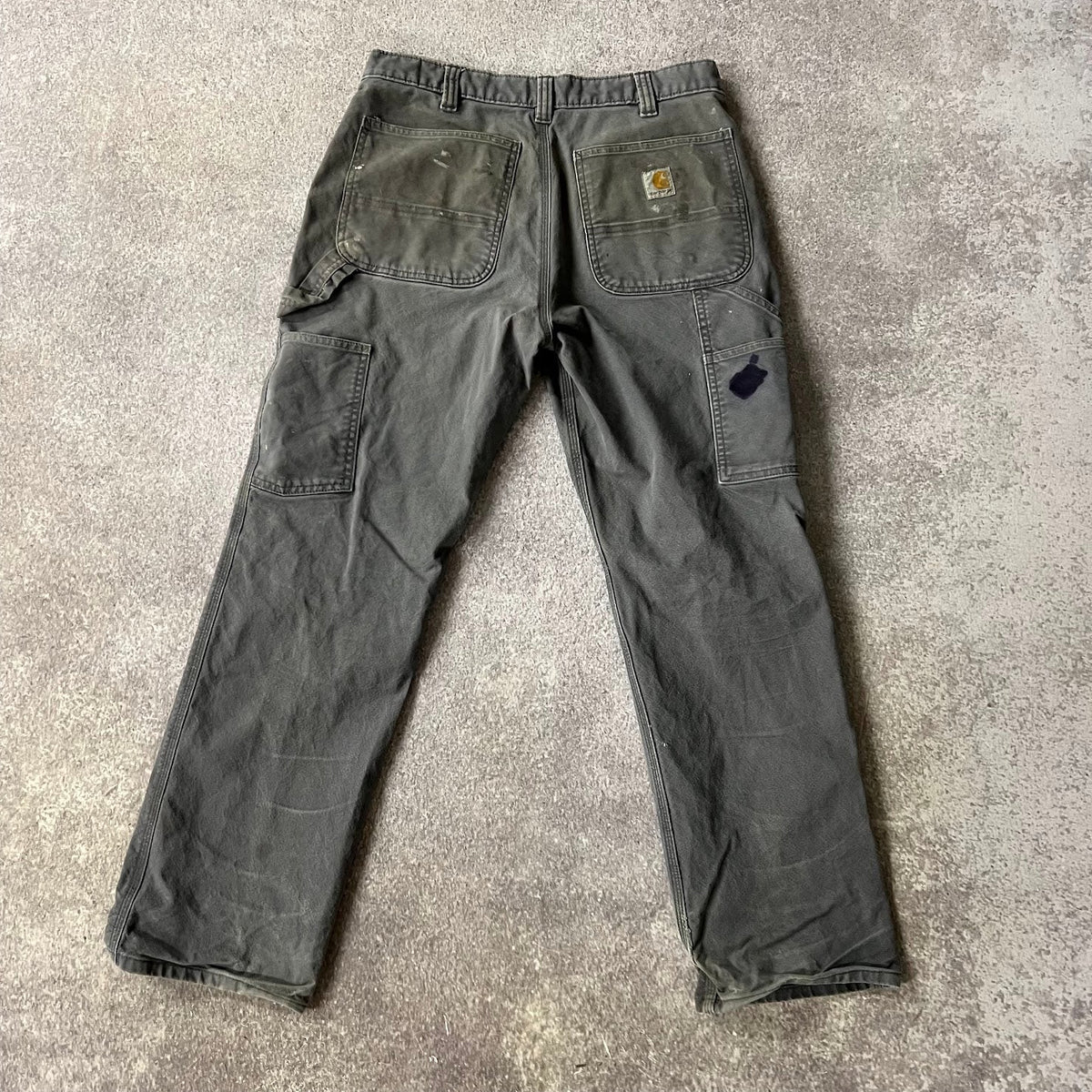 Modern Carhartt Workwear Faded Distressed Gray Pants 32x30