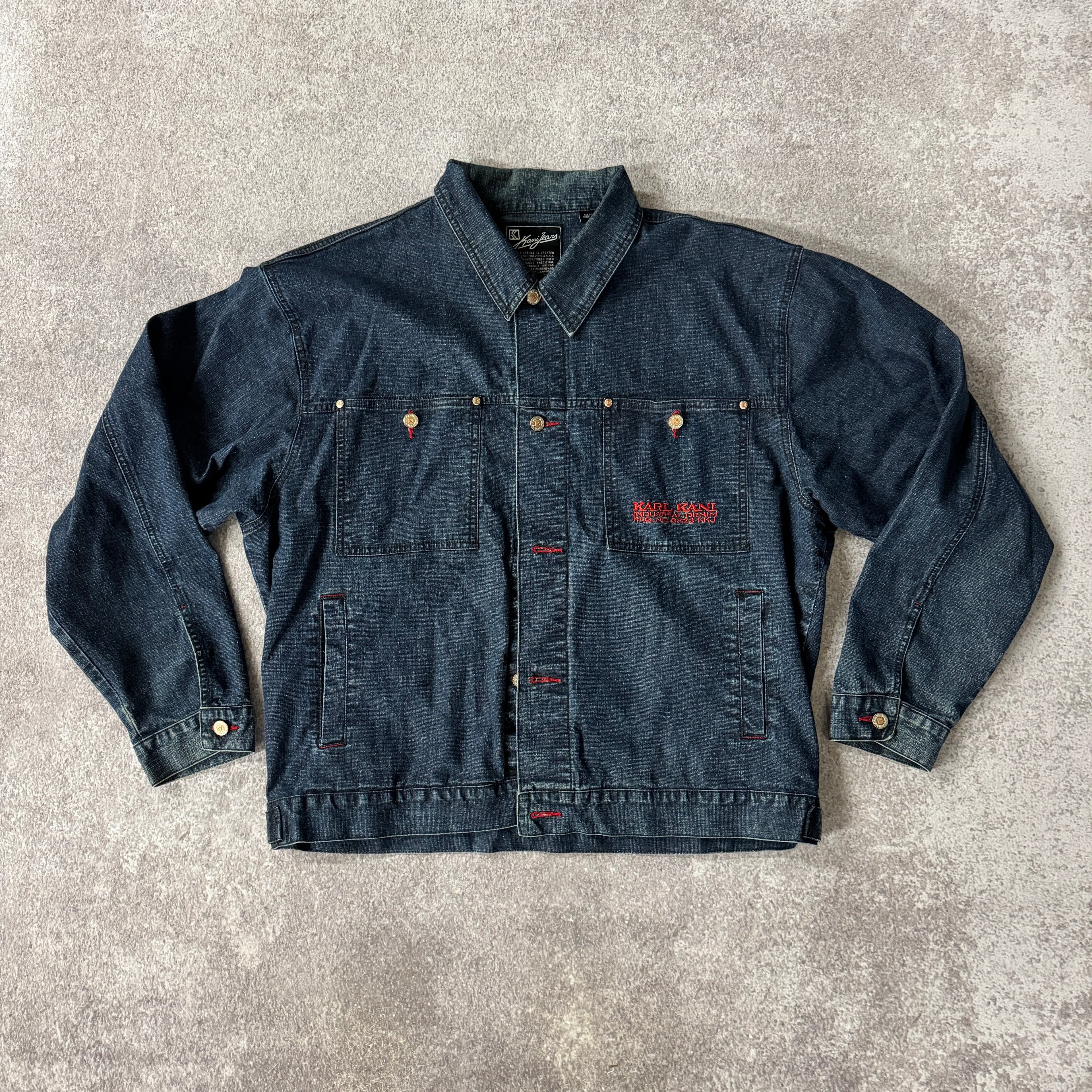 90s Karl Kani Blue Worn In Jacket XL