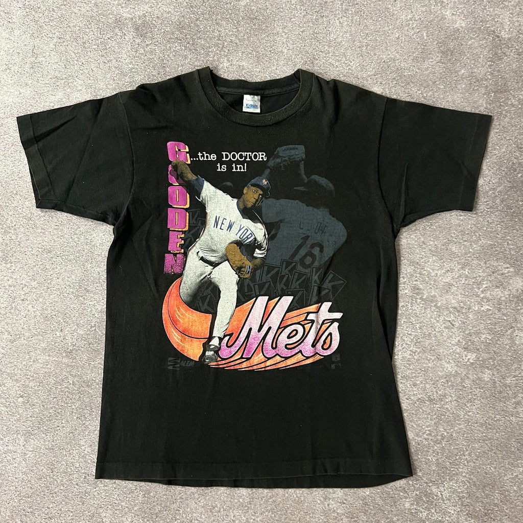 90s New York Mets Salem Sportswear Big Logo Single Stitch Tee L