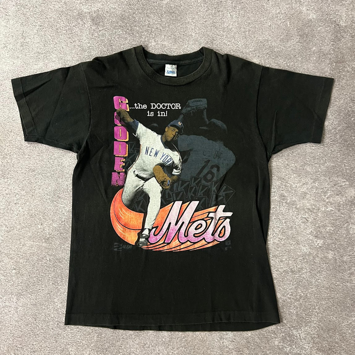 90s New York Mets Salem Sportswear Big Logo Single Stitch Tee L
