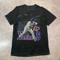 90s New York Yankees MLB Big Logo Faded Single Stitch Vintage Tee M