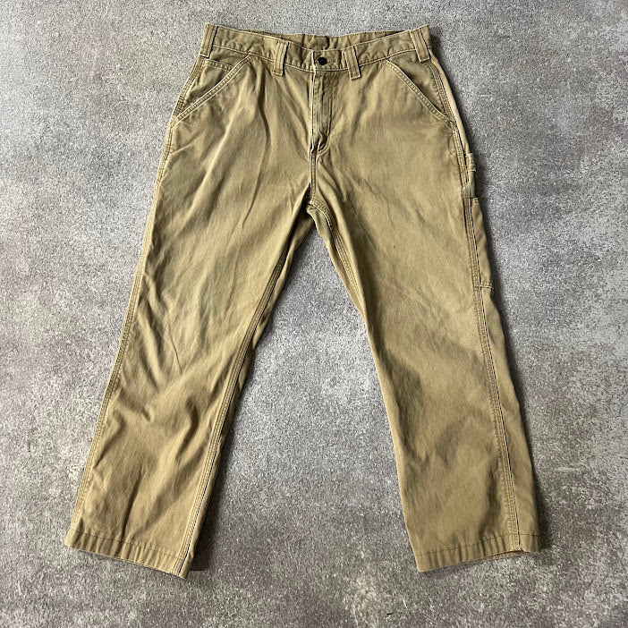 2010s Carhartt Workwear Faded Relaxed Tan Vintage Pants 34x30