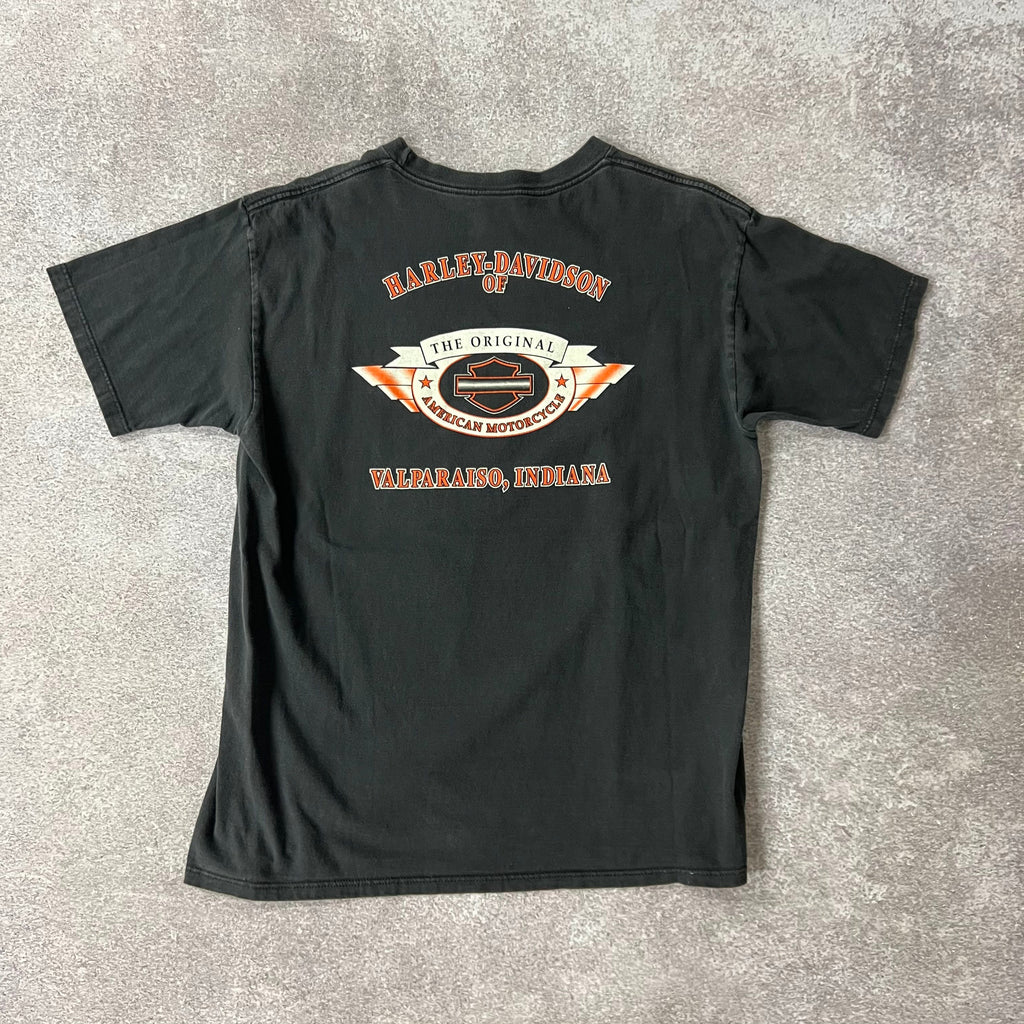Y2K Harley Davidson Valparaiso, Indiana Worn In Tee XL