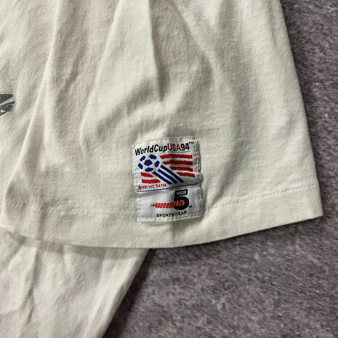 90s USA, World Cup High 5 Big Logo Tee XL