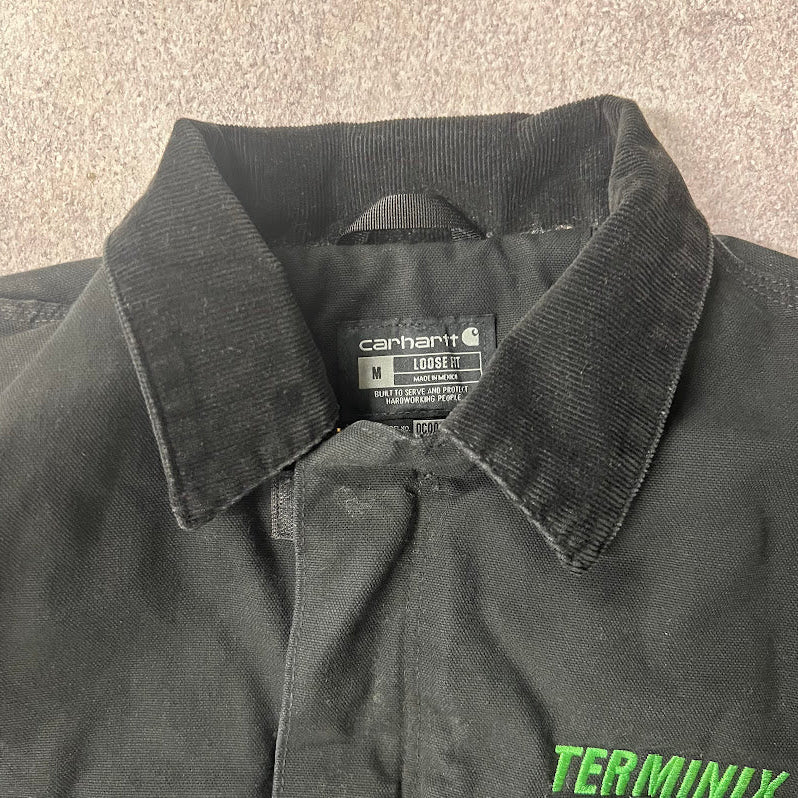 2010s Carhartt Terminix Embroidered Corduroy Collar Workwear Jacket M
