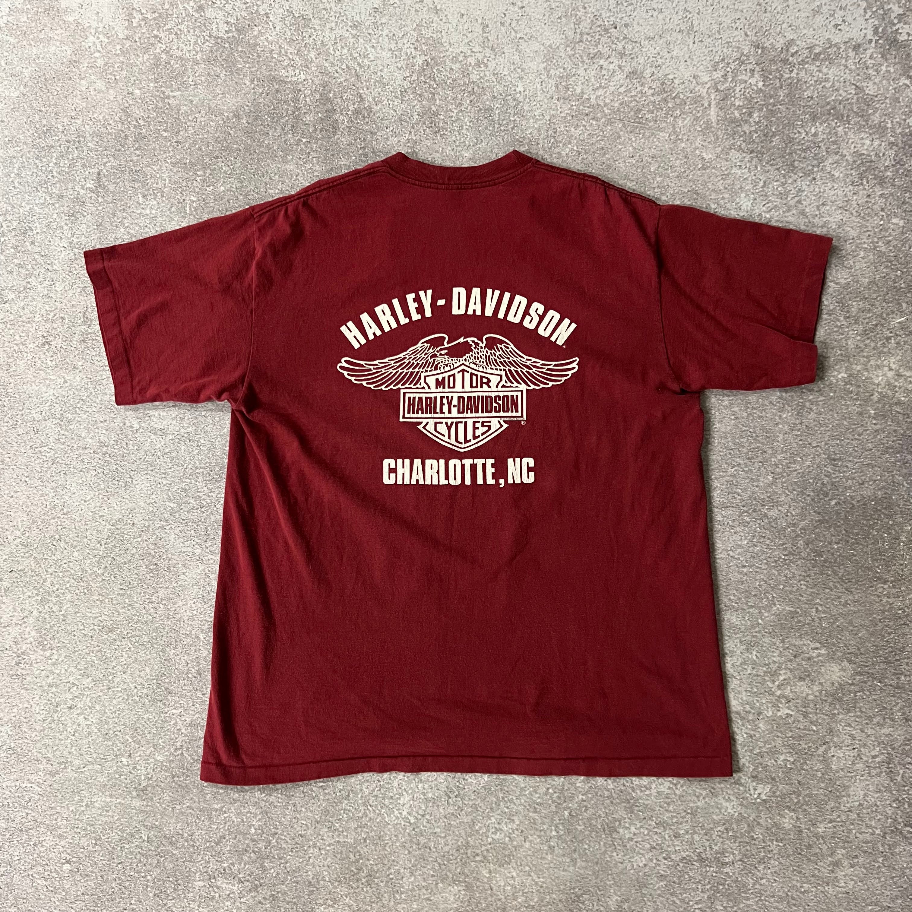 90s Holoubek Brand Charlotte, North Carolina Red Worn In Tee XL