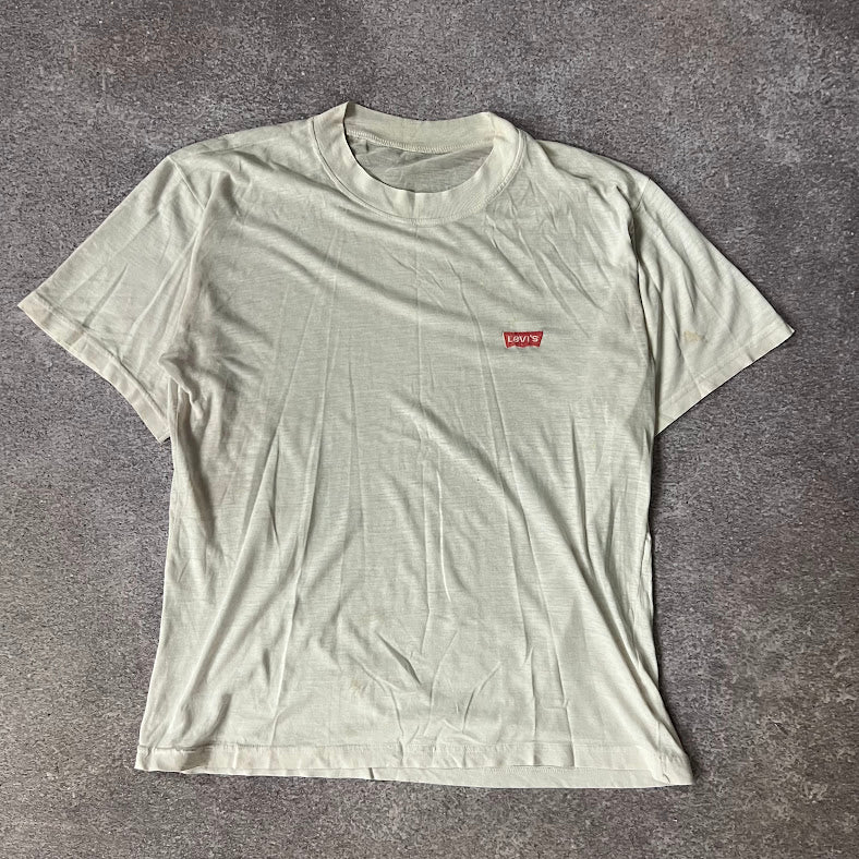 80s Levi's Big Logo Faded Distressed Vintage Tee M