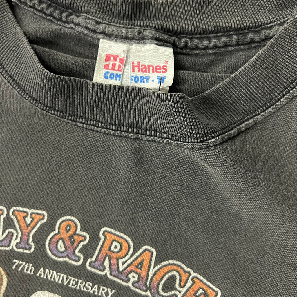 Y2K Hanes Laconia, New Hampshire Gray Distressed Tee L