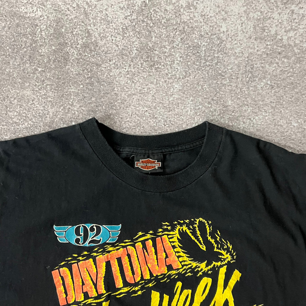 90s Harley Davidson Cracked Print Tee XL