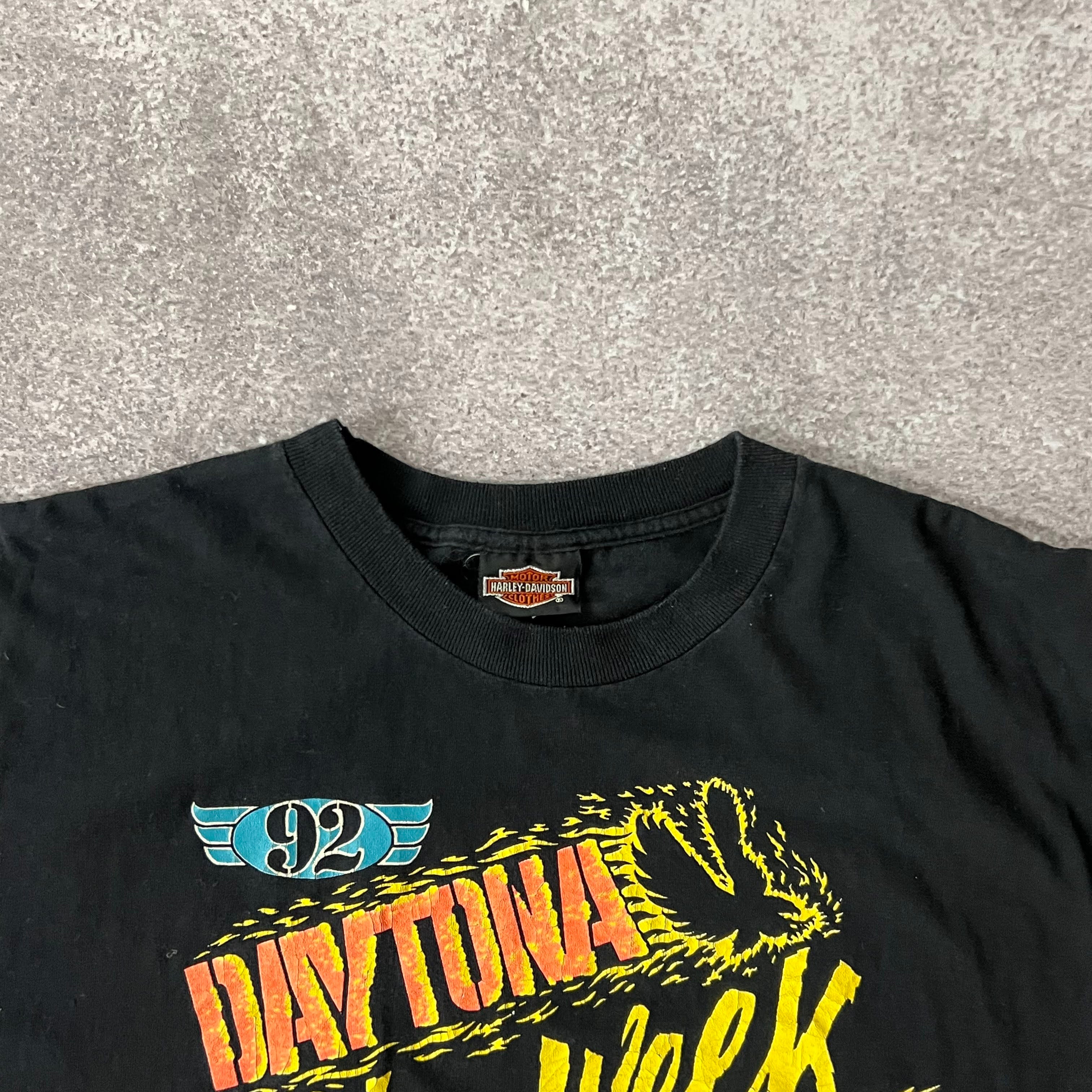 90s Harley Davidson Cracked Print Tee XL