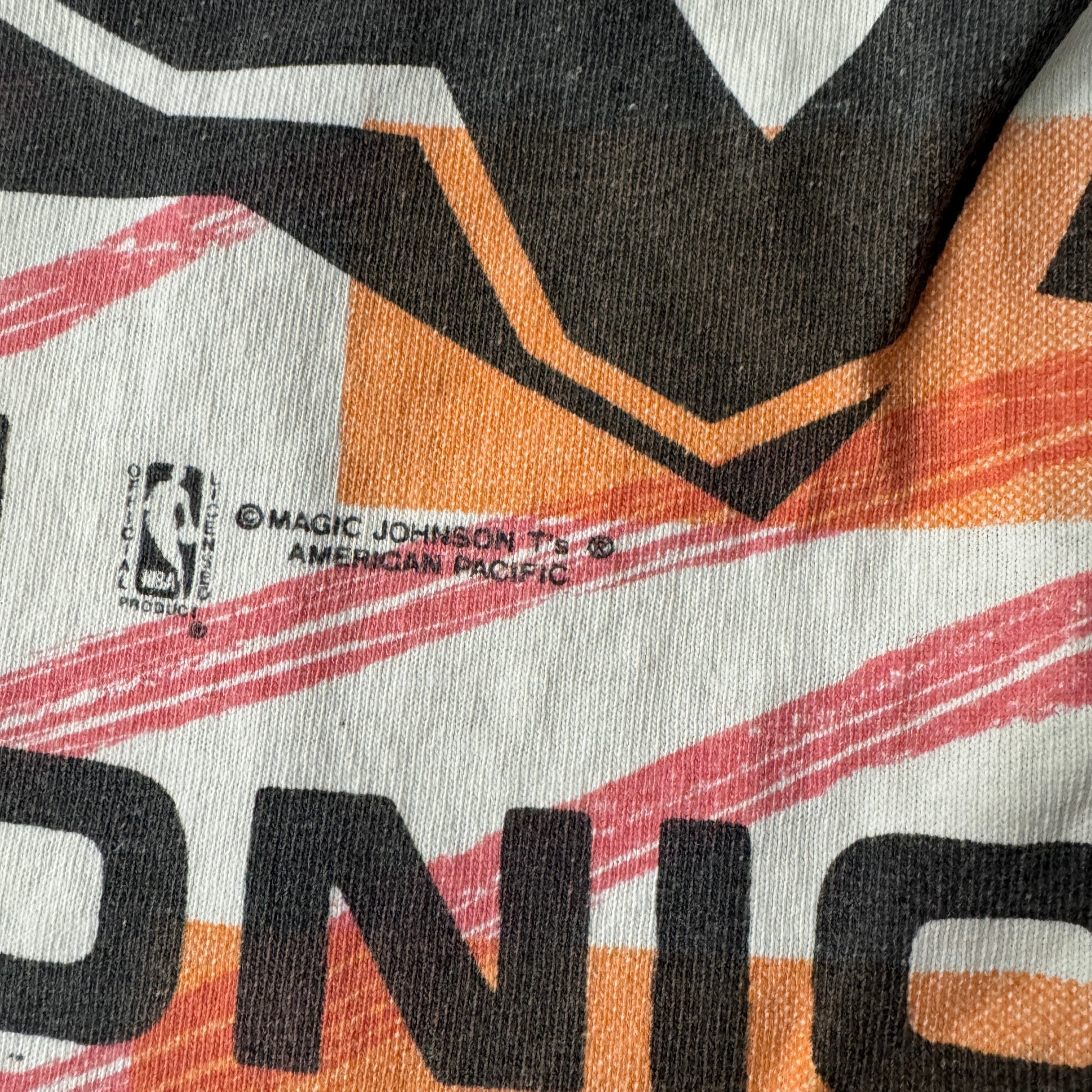 90s San Antonio Spurs David Robinson Dunking All Over Print Tee L