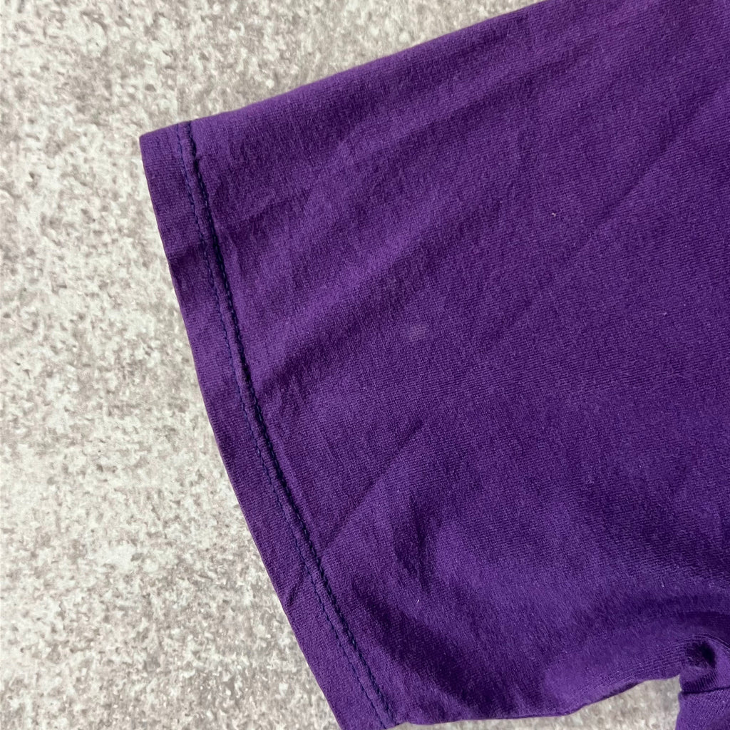 90s Jerzees Purple Big Logo Graphic Tee L