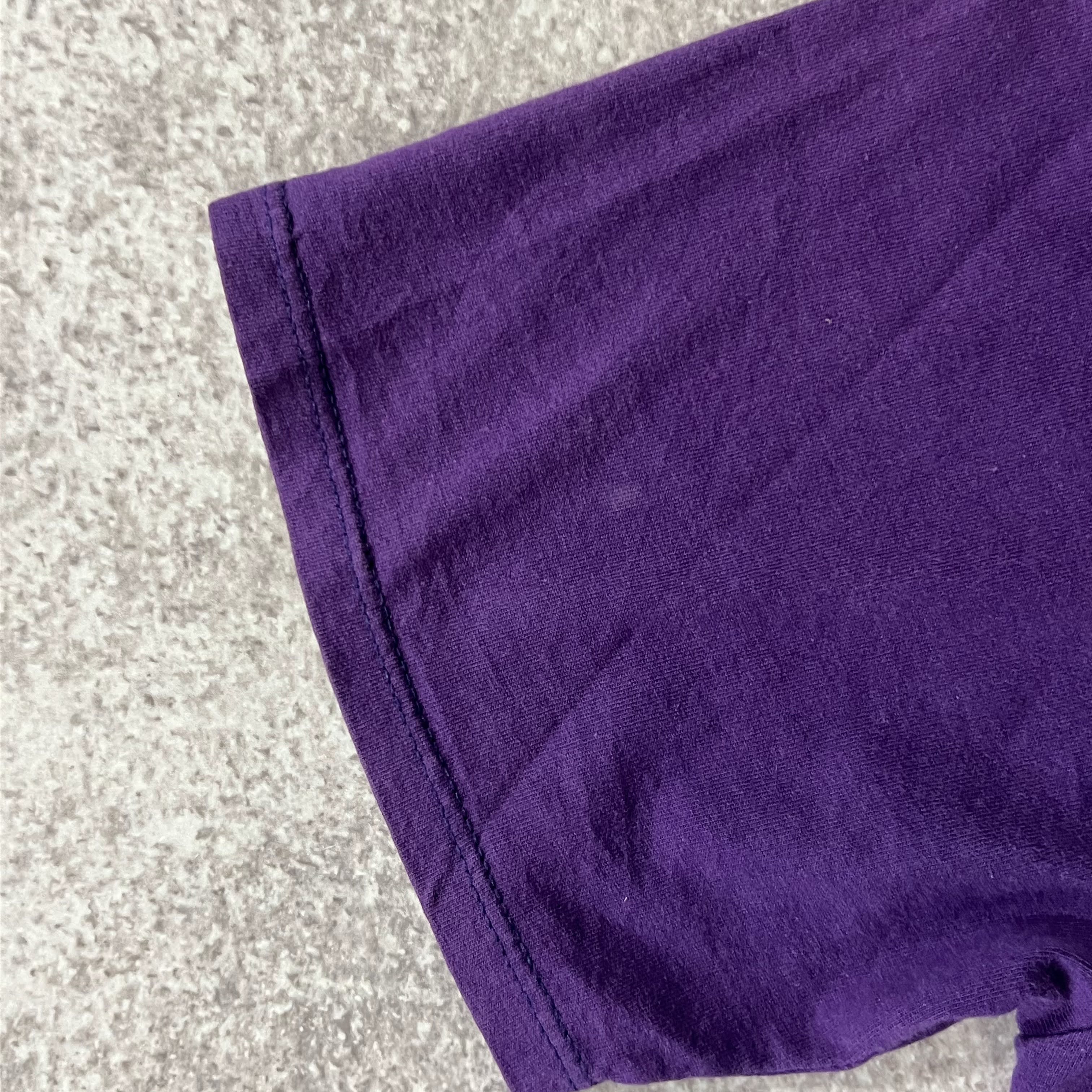 90s Jerzees Purple Big Logo Graphic Tee L