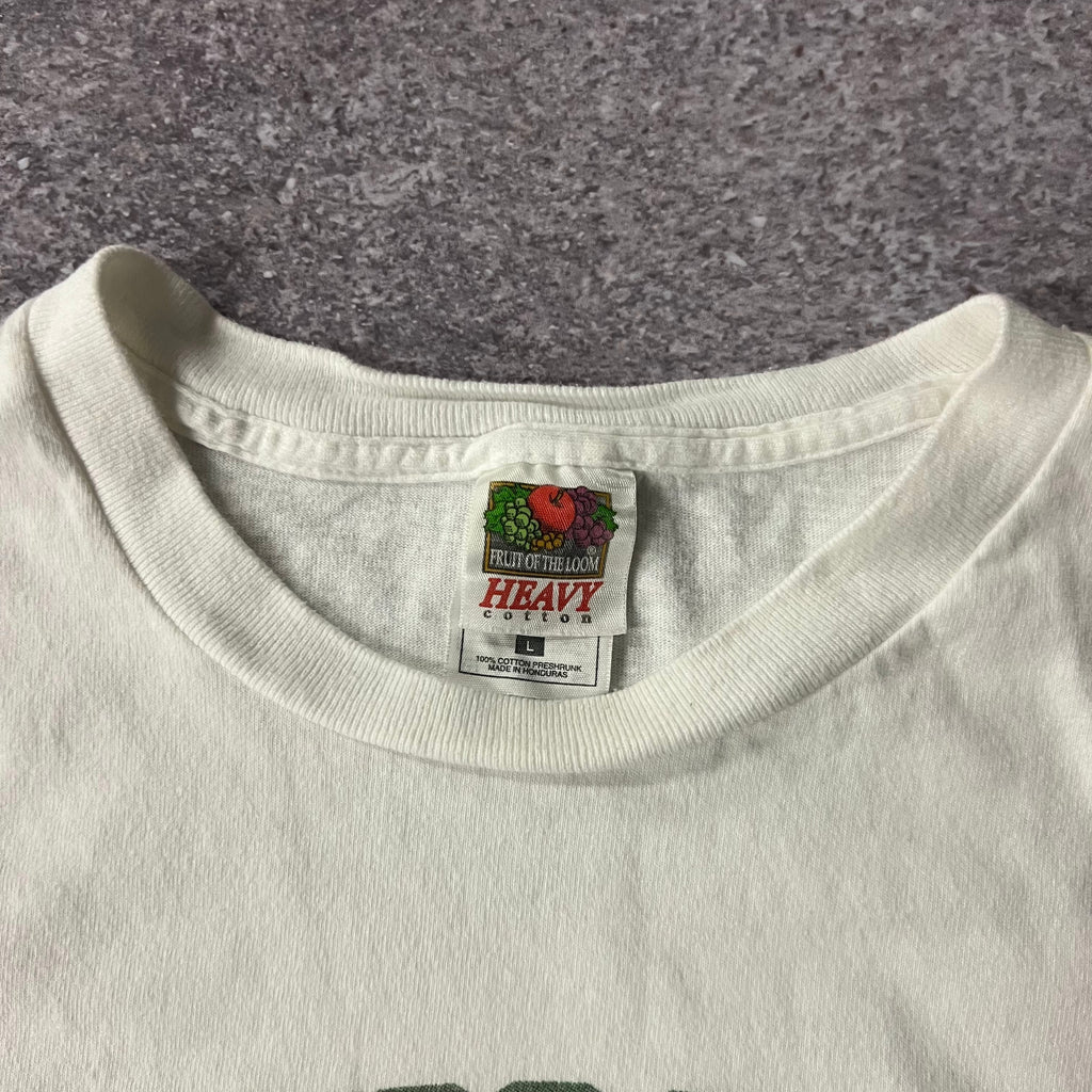 90s Boston Celtics Fruit of the Loom Big Logo Tee L