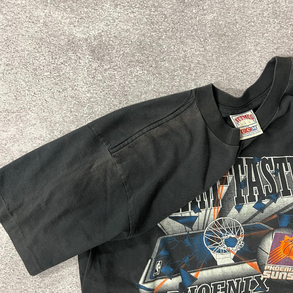 90s Phoenix Suns Nutmeg Mills Sun Faded Single Stitch Tee L