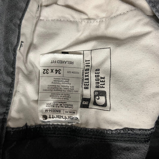 2010s Carhartt Workwear Distressed Relaxed Gray Vintage Pants 34x32