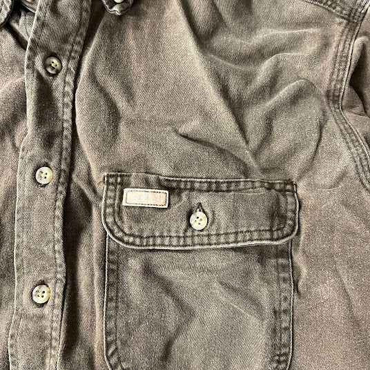 Y2K Carhartt Workwear Outdoor Vintage Brown Long Sleeve Shirt L