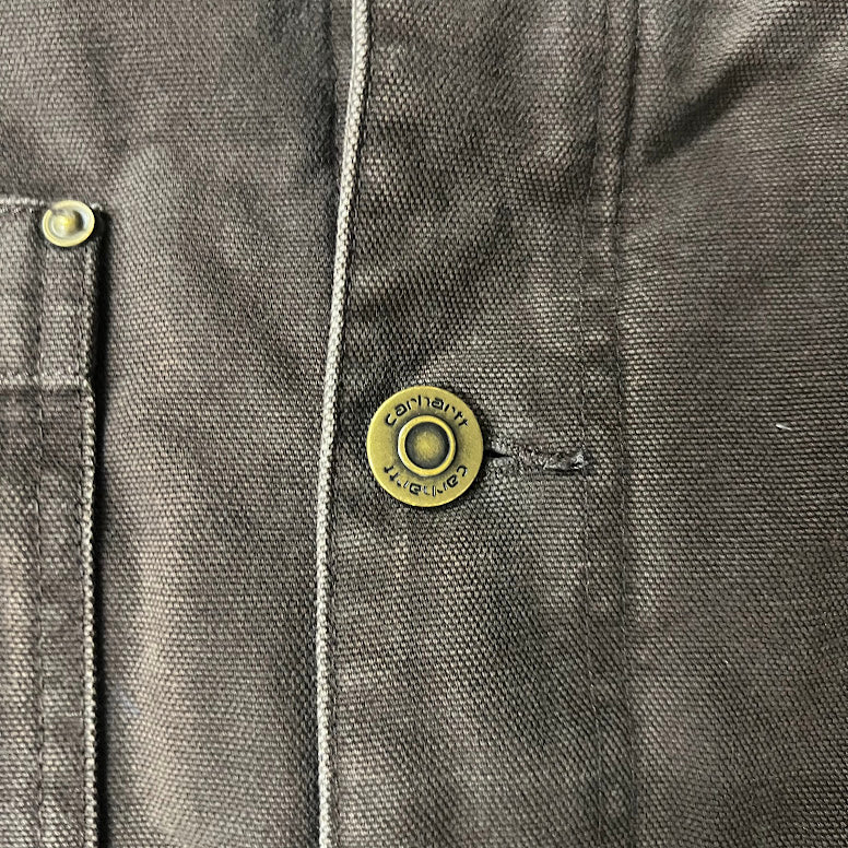 2010s Carhartt Sherpa Fleece Lined Workwear Outdoor Brown Jacket XL