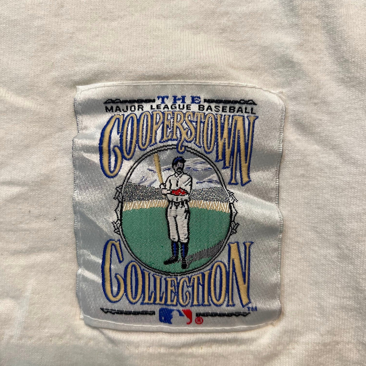 80s Salem Sportswear Babe Ruth NY Yankees T-Shirt Cooperstown M Cream