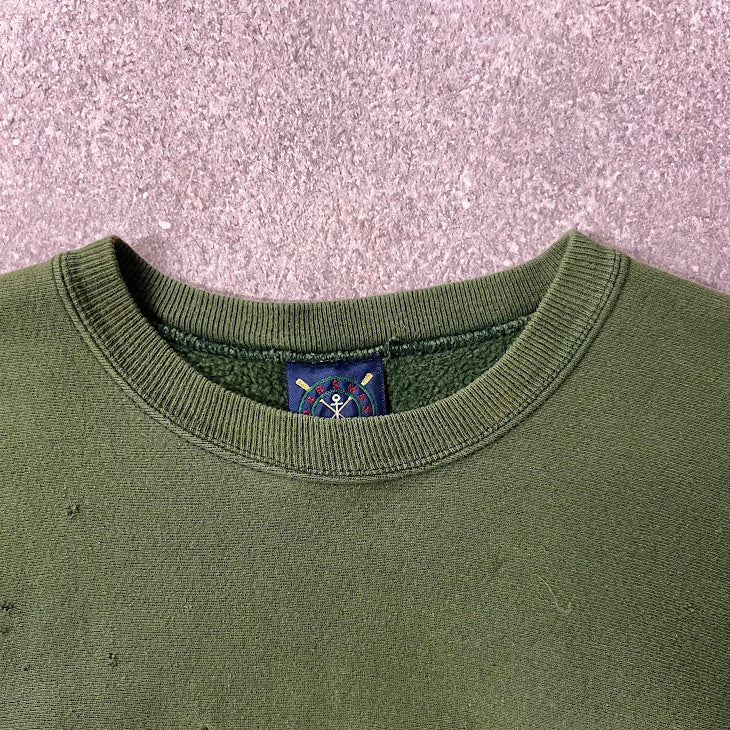 90s Orrsman Preppy Delta Gamma Embroidered Crewneck Sweatshirt M