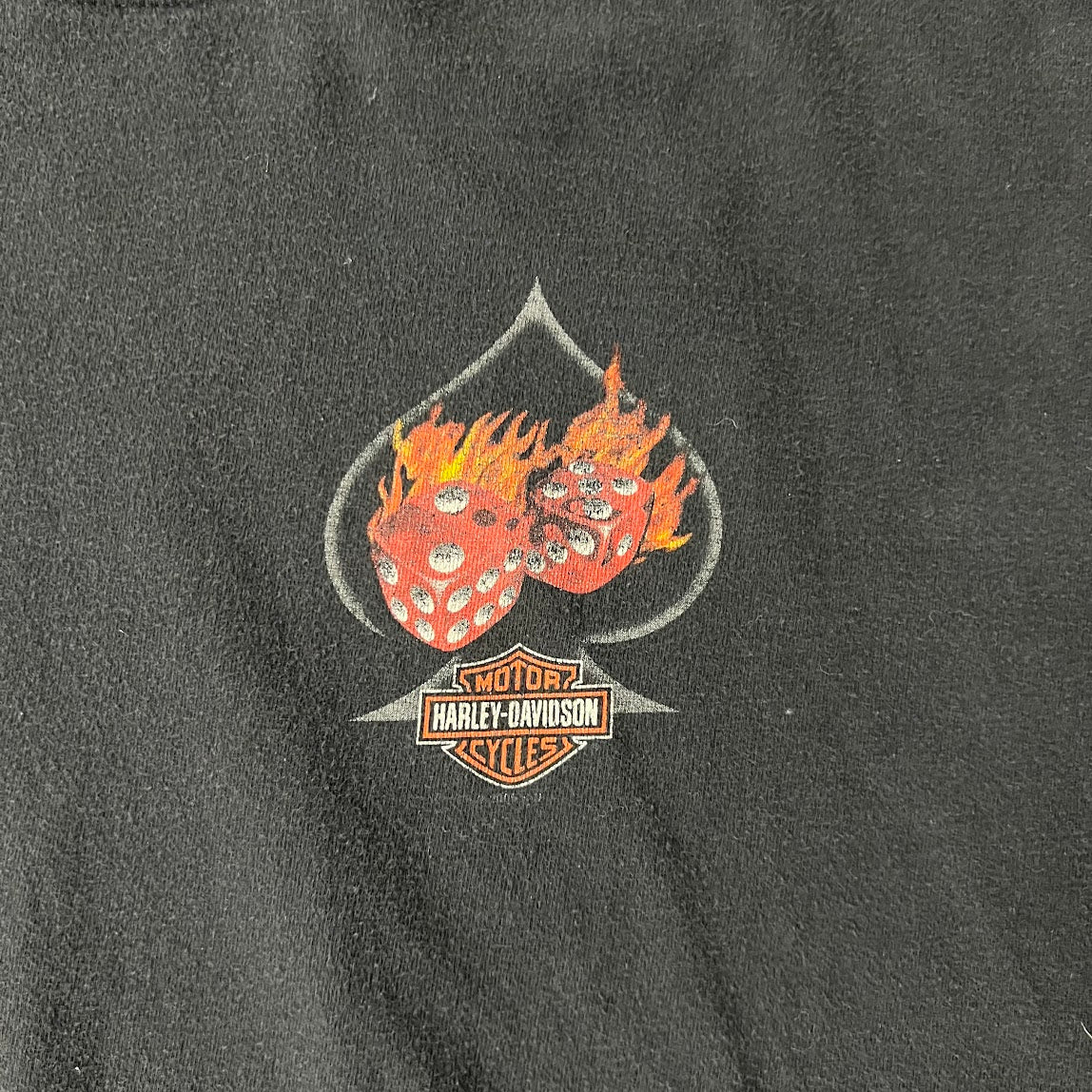 90s Harley Davidson Las Vegas Worn In Long Sleeve Tee XXL