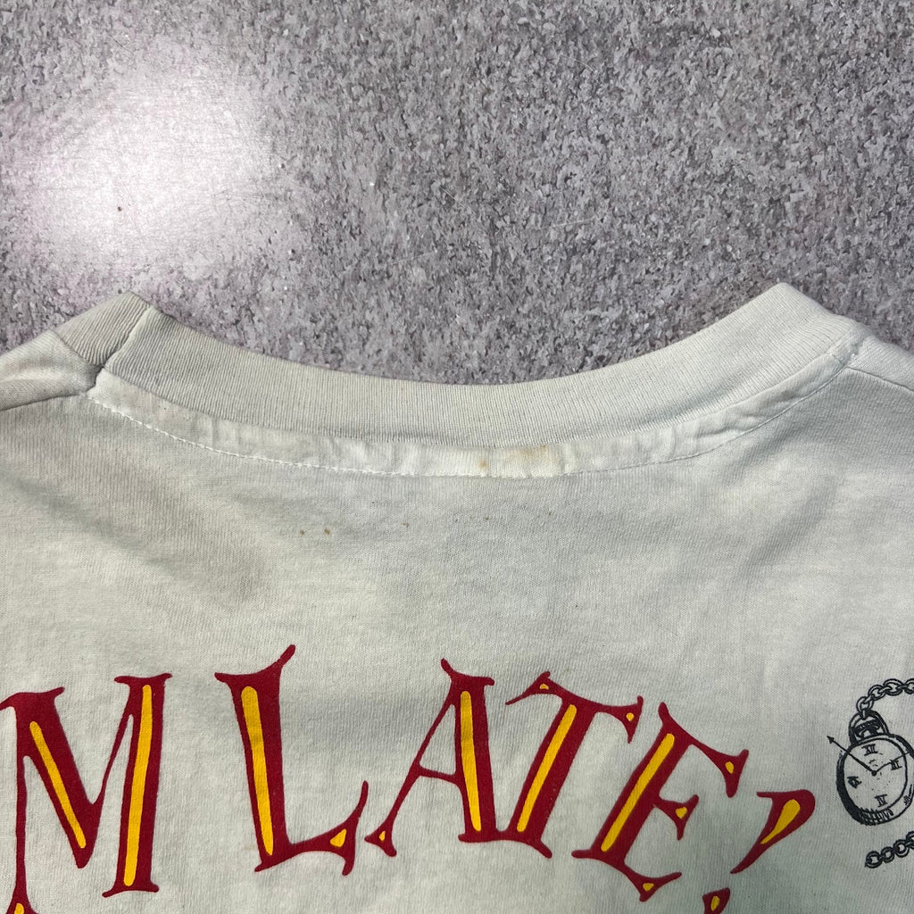 90s Andazia Alice In Wonderland White Rabbit Tee Large SS Grail