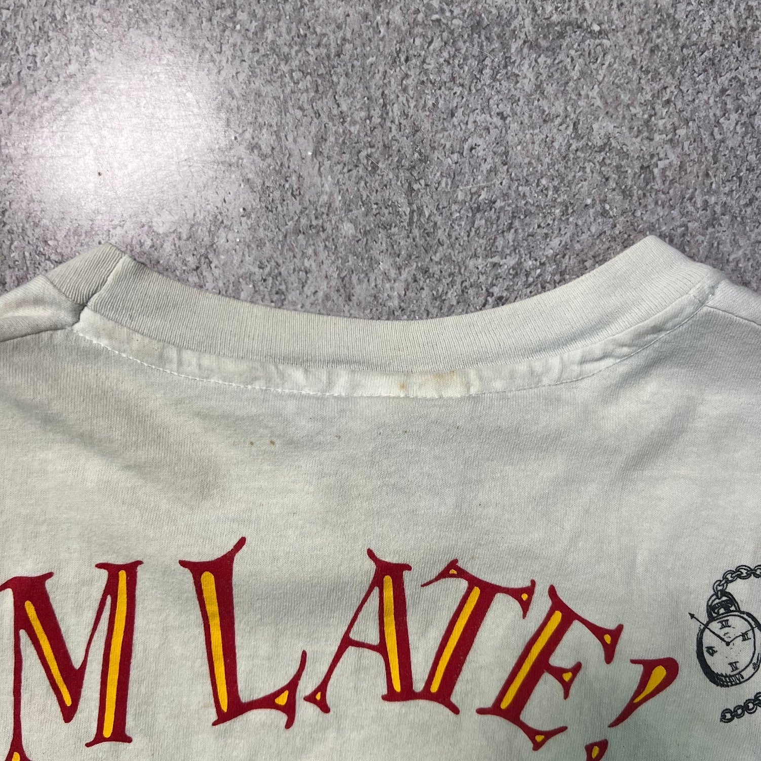 90s Andazia Alice In Wonderland White Rabbit Tee Large SS Grail