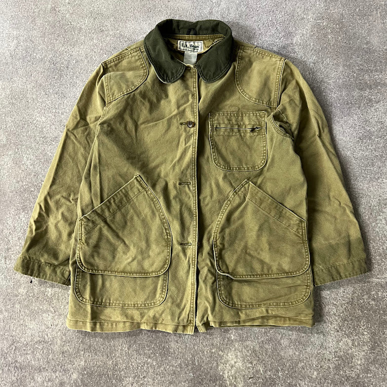80s LL Bean Workwear Outdoor Heavyweight Vintage Tan Jacket L